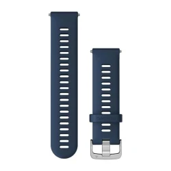 Silikonowy pasek Quick Release 22mm- ciemnoniebieski ze srebrnym zapięciem [010-11251-3D]