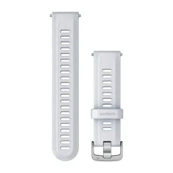 Silikonowy pasek do Garmin Forerunner 955 - bialy ze srebrnym zapięciem [010-11251-3V]