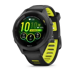 Garmin Forerunner 265s - Czarna ramka i koperta z czarnym/jaskrawożółtym silikonowym paskiem [010-02810-13]