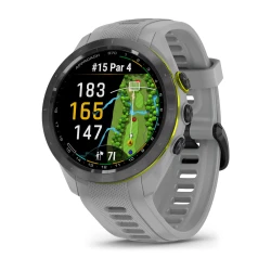 Garmin Approach S70 - 42 mm - Czarna ceramiczna ramka i szara silikonowa opaska [010-02746-11]