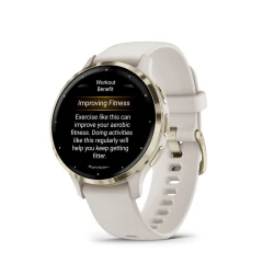 Garmin Venu 3s Jasnozłota ramka z paskiem w kolorze Ivory [010-02785-04]