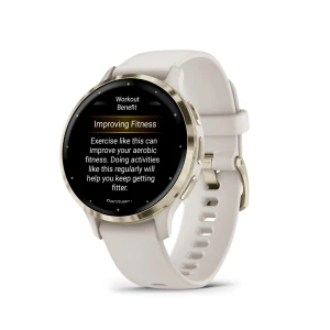 Garmin Venu 3s Jasnozłota ramka z paskiem w kolorze Ivory [010-02785-04]
