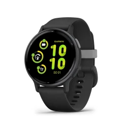 Garmin Vivoactive 5 - Aluminiowy Bezel w kolorze Slate, czarna koperta z silikonowym paskiem [010-02862-10]