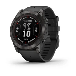 Garmin Fenix 7X Pro - Sapphire Solar Edition - Carbon Gray DLC Titanium z czarnym paskiem [010-02778-11]