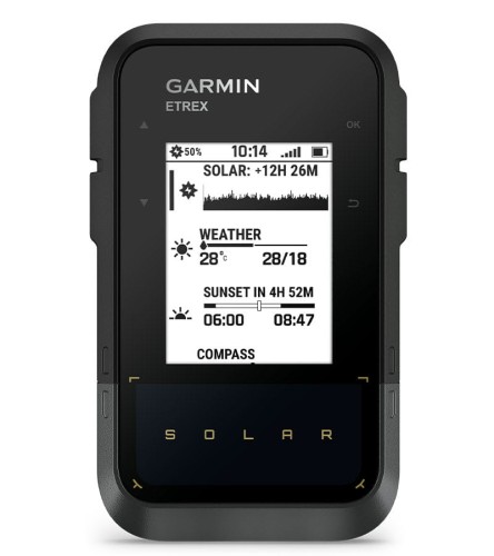 Garmin eTrex Solar to podręczne urządzenie nawigacyjne GPS, doładowywane za pomocą energii słonecznej.