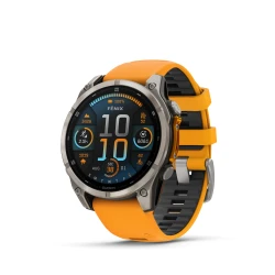 Garmin Fenix 8 - 47mm AMOLED - Sapphire Titanium z paskiem w kolorze Spark Orange/Graphite [010-02904-11]