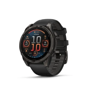 Garmin Fenix 8 - 47mm AMOLED - Sapphire Carbon Gray DLC Titanium z paskiem w kolorze  Black/Pebble Gray [010-02904-21]