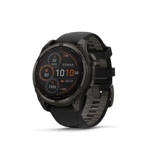 Garmin Fenix 8 - 47mm - Solar Sapphire Carbon Gray DLC Titanium z paskiem w kolorze Black/Pebble Gray [010-02906-11]