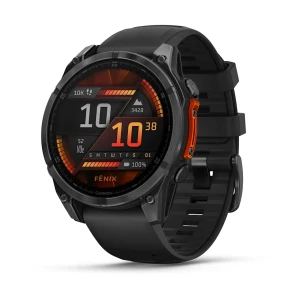 Garmin Fenix 8 - 47mm AMOLED - Slate Gray z silikonowym paskiem w kolorze czarnym [010-02904-00]
