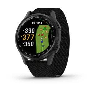 Garmin Approach S50 Aluminiowy bezel w kolorze Slate z czarnym, nylonowym paskiem ComforFit [010-03010-00]