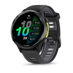 Garmin Forerunner 970 - Tytanowy w kolorze Carbon Grey (DLC) z Czarną kopertą i półprzezroczystym paskiem w kolorze Black/Whitestone [010-02969-10]