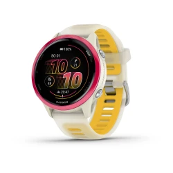 Garmin Forerunner 570 -  42mm - Aluminiowy w kolorze Raspberry z półprzezroczystym paskiem w kolorze Bone/Mango [010-02970-02]