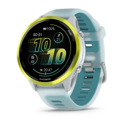 Garmin Forerunner 570 -  47mm - Aluminiowy w kolorze Amp Yellow z półprzezroczystym paskiem w kolorze Whitestone/Turquoise [010-02971-01]