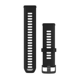 Silikonowy pasek do serii Garmin Forerunner 9xx 22 mm - Półprzezroczysty w kolorze Black/Whitestone, zapięcie Slate [010-11251-AM]