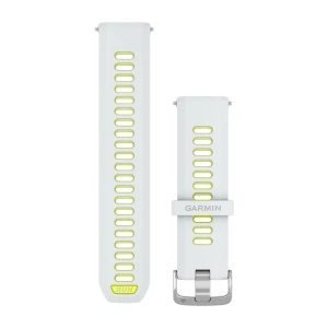 Silikonowy pasek do serii Garmin Forerunner 9xx 22 mm - Półprzezroczysty w kolorze Whitestone/Amp yellow, zapięcie Silver [010-11251-AN]