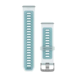 Silikonowy pasek Garmin Quick Release 22mm - Półprzeźroczysty w kolorze Whitestone/Turquoise z srebrnym zapięciem [010-11251-AU]