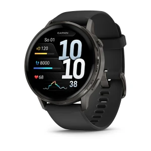 Garmin Venu 4 - 45 mm - Slate z czarnym silikonowym paskiem [010-03014-00]