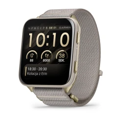 Garmin Venu X1 - Soft Gold z tytanowym tyłem i nylonowym paskiem w kolorze French Gray [010-02980-09]