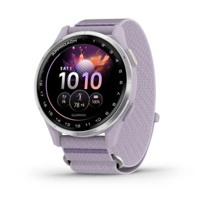 Garmin Approach J1  - Aluminiowa ramka w kolorze Silver z paskiem w kolorze Lilac [010-03898-10]