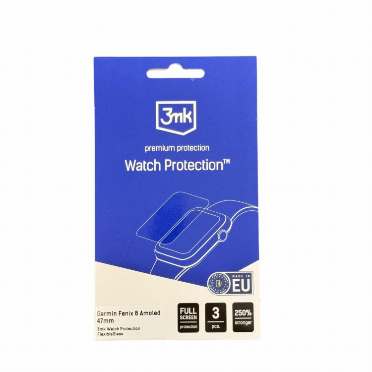 Skrojone z myślą o serii zegarków Garmin Quatix 8 AMOLED szkiełko ochronne 3mk Watach Protection stanowi idealne zabezpieczenie wyświetlacza Twojego zegarka. W zestawie znajdują się 3 sztuki szkiełek ochronnych.