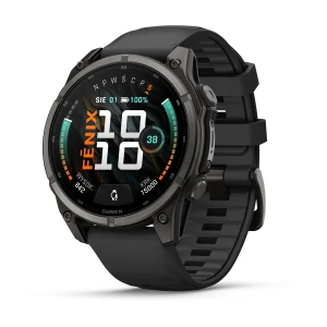 Garmin Fenix 9 - 47mm - Tytanowy w kolorze Carbon Gray z powłoką (DLC) z silikonowym paskiem w kolorze Black [010-04762-11]