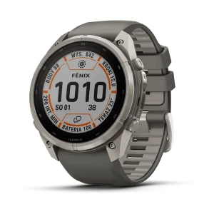 Garmin Fenix 9 PRO SOLAR inReach - 51mm -  Tytanowy z silikonowym paskiem w kolorze Pebble Gray [010-04339-01]