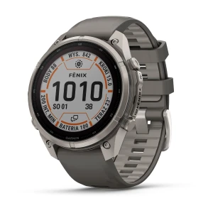 Garmin Fenix 9 PRO SOLAR inReach - 47mm - Tytanowy z silikonowym paskiem w kolorze Pebble Gray [010-04338-01]
