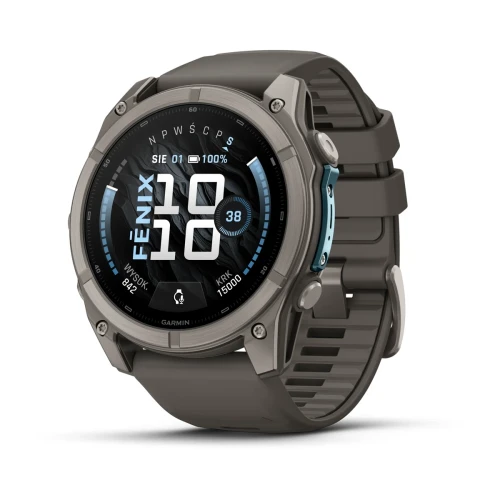 Multisportowy smartwatch GPS premium dla sportowców i poszukiwaczy przygód. Oferuje zaawansowane monitorowanie wytrzymałości i staminy oraz płynne, intuicyjne mapy z dynamicznym wyznaczaniem tras.