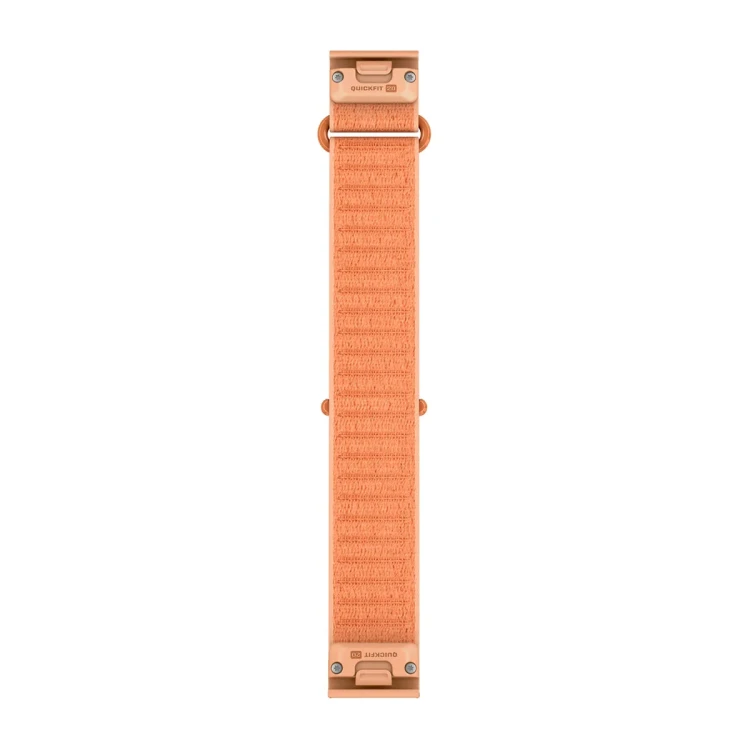Materiałowy pasek ComfortFit o szerokości 20 mm i szybkim systemem mocowania Garmin QuickFit.