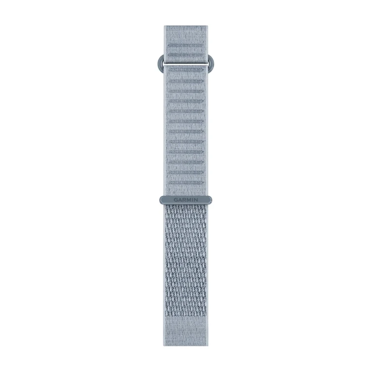 Materiałowy pasek ComfortFit o szerokości 20 mm i szybkim systemem mocowania Garmin QuickFit.