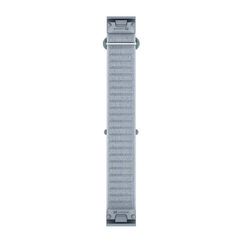 Materiałowy pasek ComfortFit o szerokości 20 mm i szybkim systemem mocowania Garmin QuickFit.