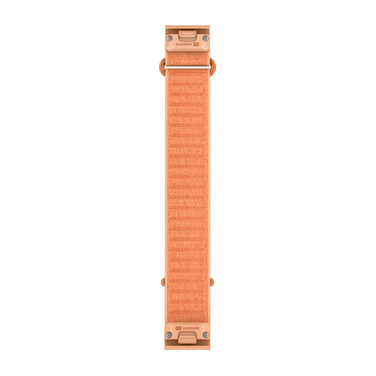 Materiałowy pasek ComfortFit o szerokości 20 mm i szybkim systemem mocowania Garmin QuickFit.