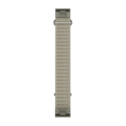 Materiałowy pasek ComfortFit o szerokości 20 mm i szybkim systemem mocowania Garmin QuickFit.