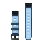 Silikonowy pasek z zapięciem o szerokości 22 mm i szybkim systemem mocowania Garmin QuickFit.
