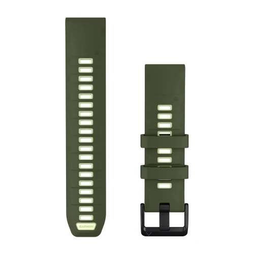 Silikonowy pasek z zapięciem o szerokości 22 mm i szybkim systemem mocowania Garmin QuickFit.