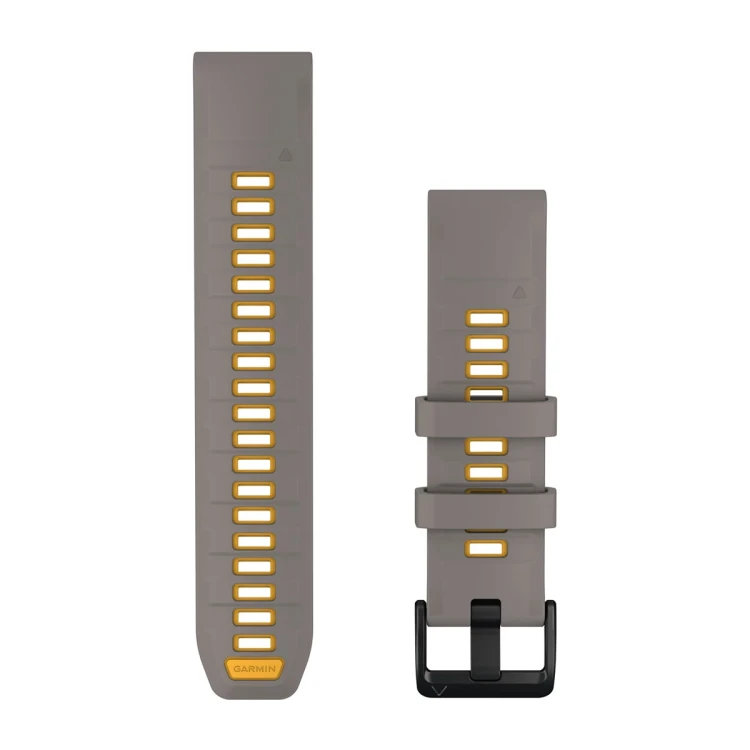 Silikonowy pasek z zapięciem o szerokości 22 mm i szybkim systemem mocowania Garmin QuickFit.