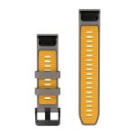 Silikonowy pasek z zapięciem o szerokości 22 mm i szybkim systemem mocowania Garmin QuickFit.