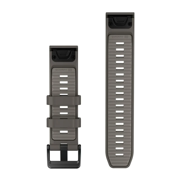 Silikonowy pasek z zapięciem o szerokości 22 mm i szybkim systemem mocowania Garmin QuickFit.