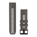Silikonowy pasek z zapięciem o szerokości 26 mm i szybkim systemem mocowania Garmin QuickFit.