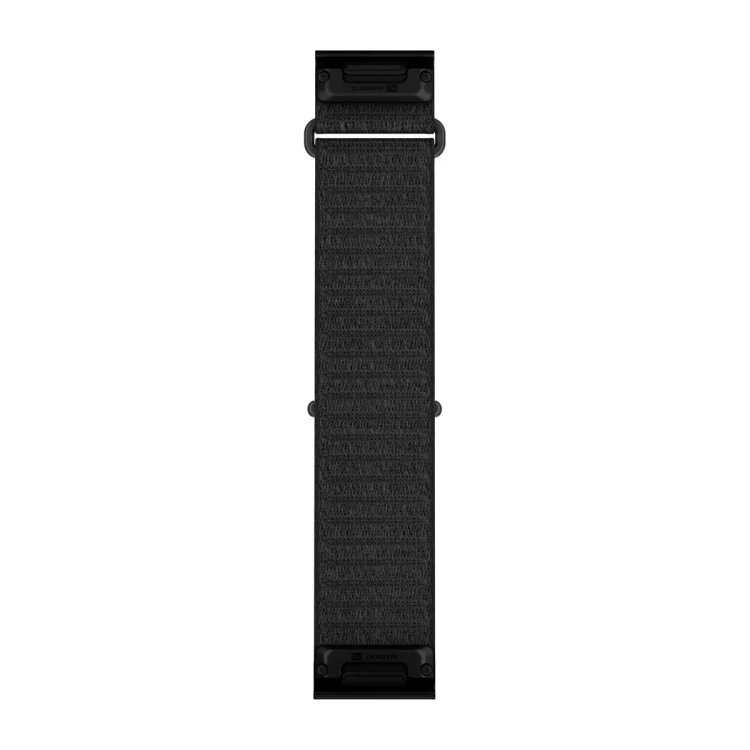 Materiałowy pasek ComfortFit o szerokości 26 mm i z szybkim systemem mocowania Garmin QuickFit.