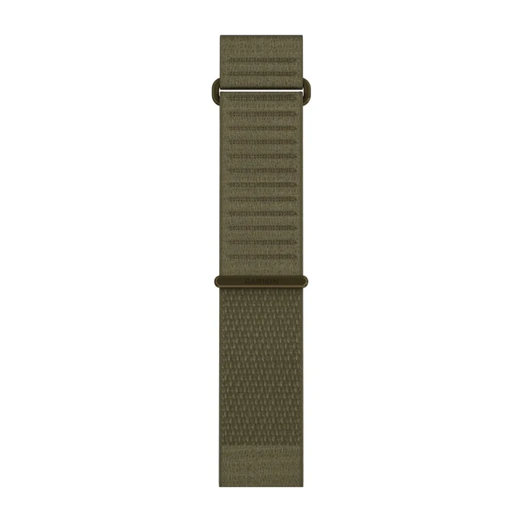 Materiałowy pasek ComfortFit o szerokości 26 mm i z szybkim systemem mocowania Garmin QuickFit.