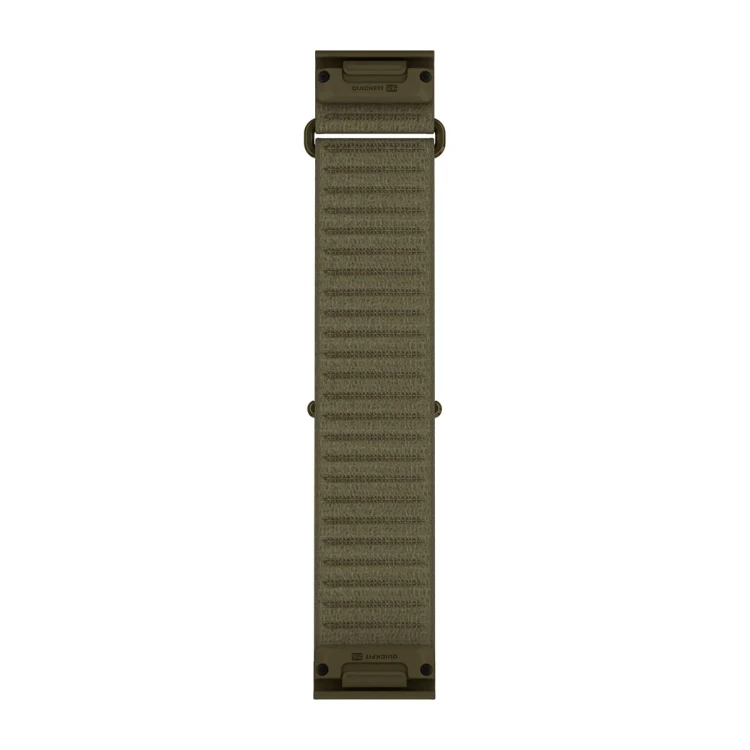 Materiałowy pasek ComfortFit o szerokości 26 mm i z szybkim systemem mocowania Garmin QuickFit.