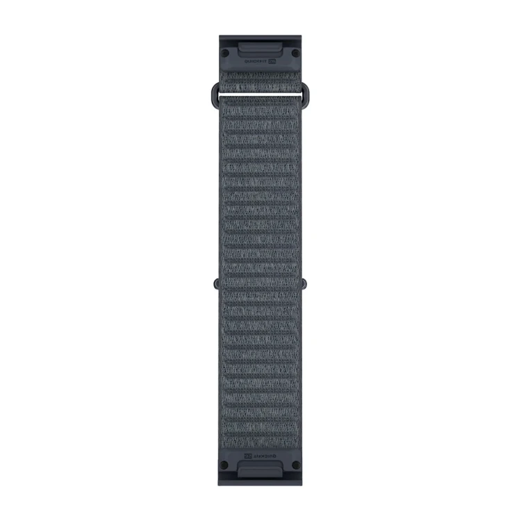 Materiałowy pasek ComfortFit o szerokości 26 mm i z szybkim systemem mocowania Garmin QuickFit.