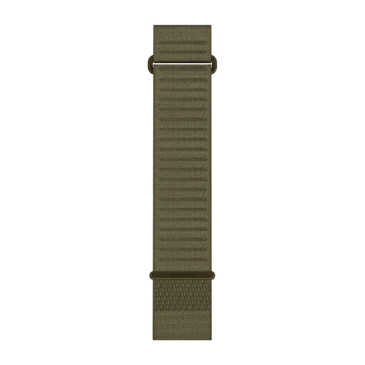 Materiałowy pasek ComfortFit o szerokości 26 mm i z szybkim systemem mocowania Garmin QuickFit.