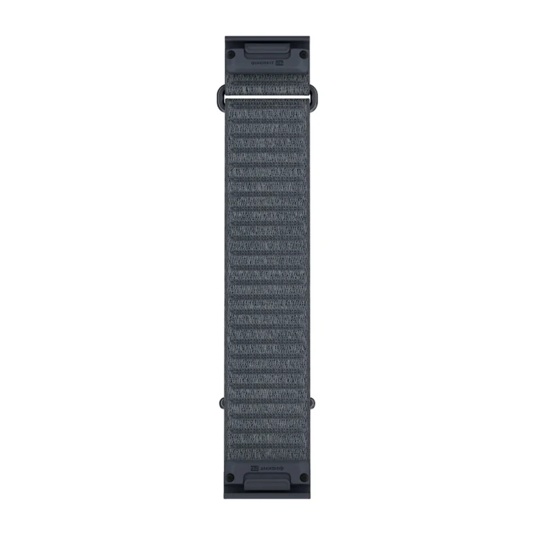 Materiałowy pasek ComfortFit o szerokości 26 mm i z szybkim systemem mocowania Garmin QuickFit.