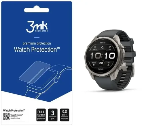 Szkło hybrydowe firmy 3mk do zegarków Garmin Fenix 9 PRO 47 mm.