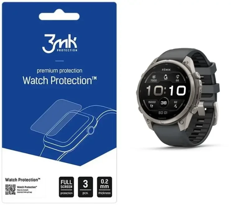 Szkło hybrydowe firmy 3mk do zegarków Garmin Fenix 9 PRO 47 mm.
