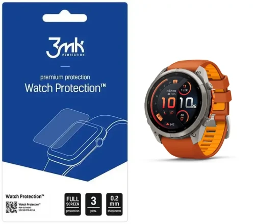 Szkło hybrydowe firmy 3mk do zegarków Garmin Fenix 9 PRO 51 mm.