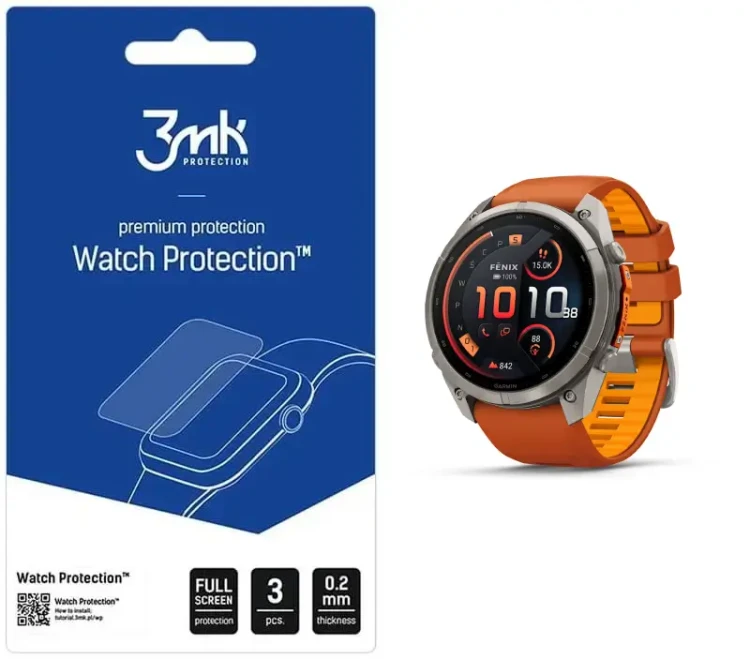 Szkło hybrydowe firmy 3mk do zegarków Garmin Fenix 9 PRO 51 mm.