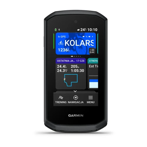 Nawigacja rowerowa z wyraźnym 3" dotykowym ekranem LCD, wgranymi mapami rowerowymi oraz obsługą planów treningowych. Wersja "Plus" posiada wbudowany głośnik oraz mikrofon.